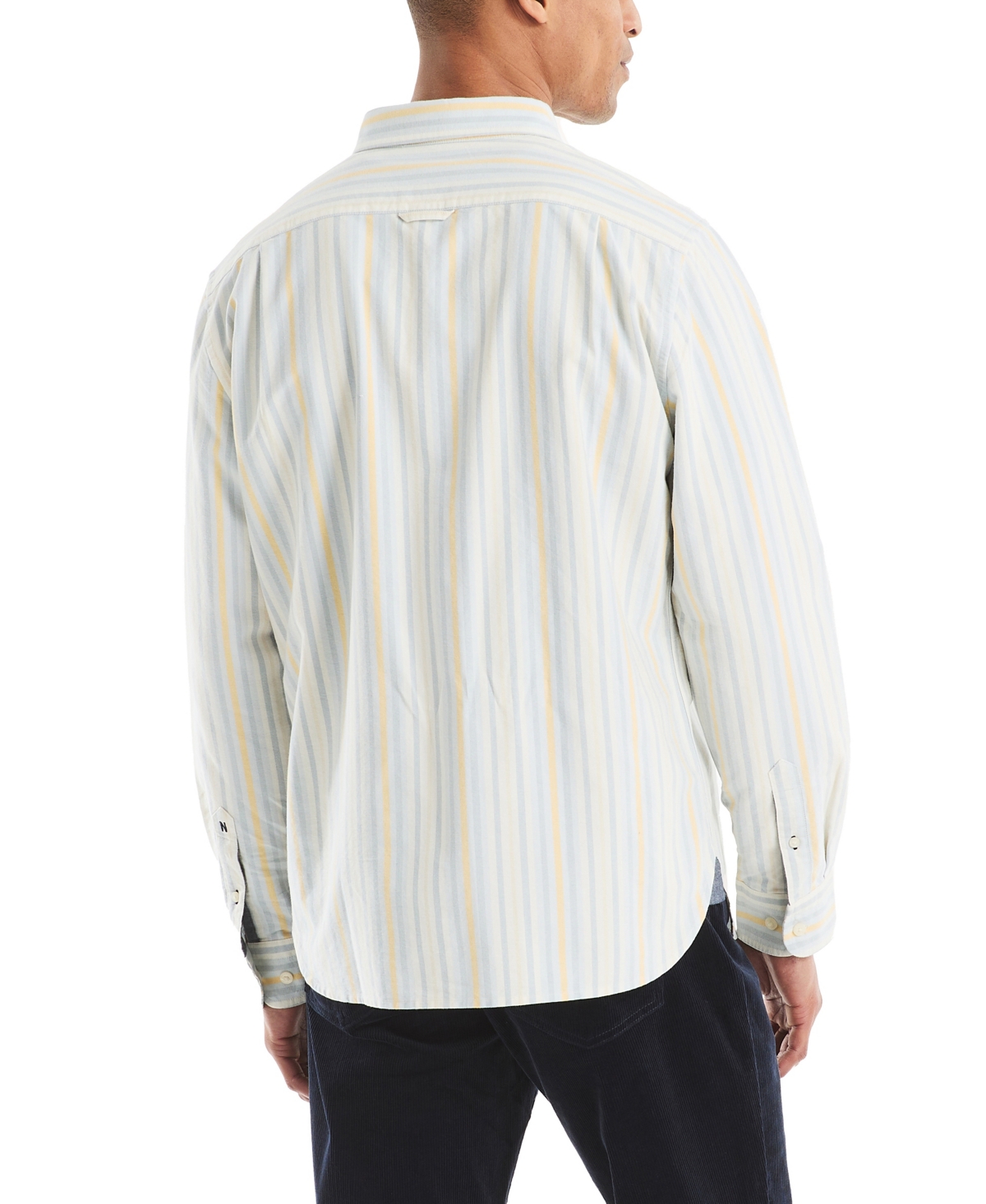 Nautica Men's Long Sleeve Button-down Shirt In White