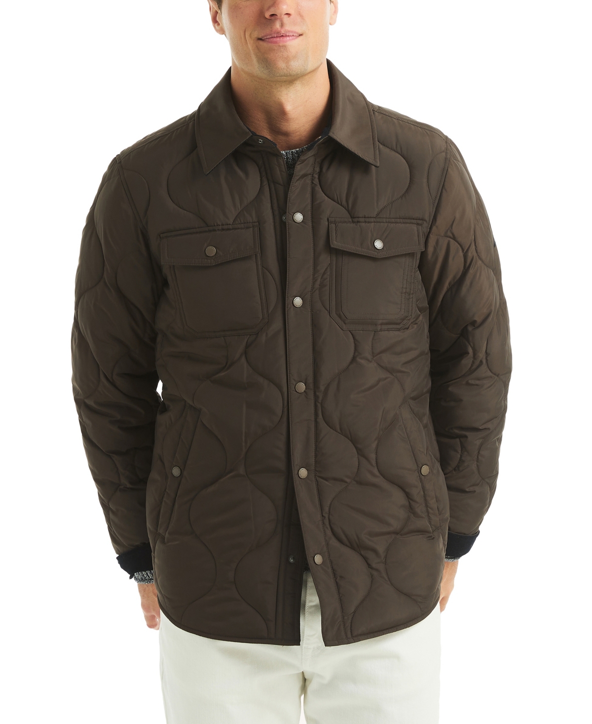 Nautica Men's Trail Quilted Shirt Jacket