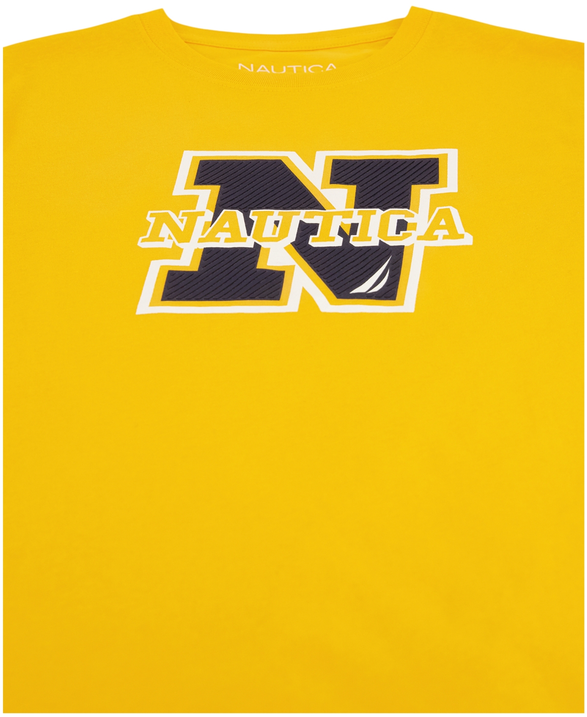 Nautica Big Boys Block N Short Sleeve T-shirt In Yellow