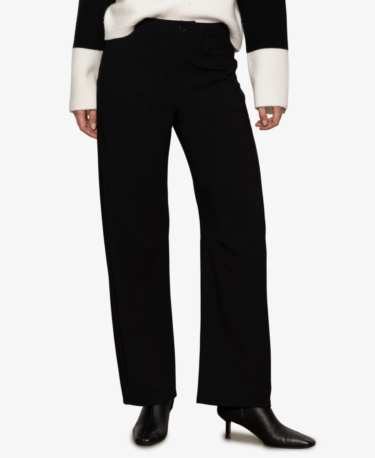 Sanctuary Women's Charter Gab Barrel Pants In Black