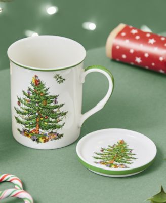 Christmas Tree Mug & Coaster Set