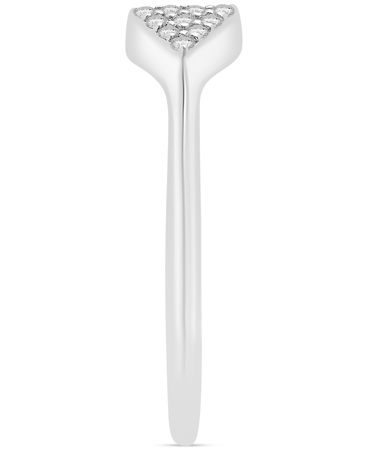 Wrapped Diamond Triangle Cluster Cuff Ring (1/6 Ct. T.w.) In 10k Gold Or 10k White Gold, Created For Macy's In Gold