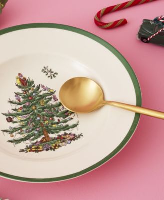 Christmas Tree Soup Plates, Set of 4