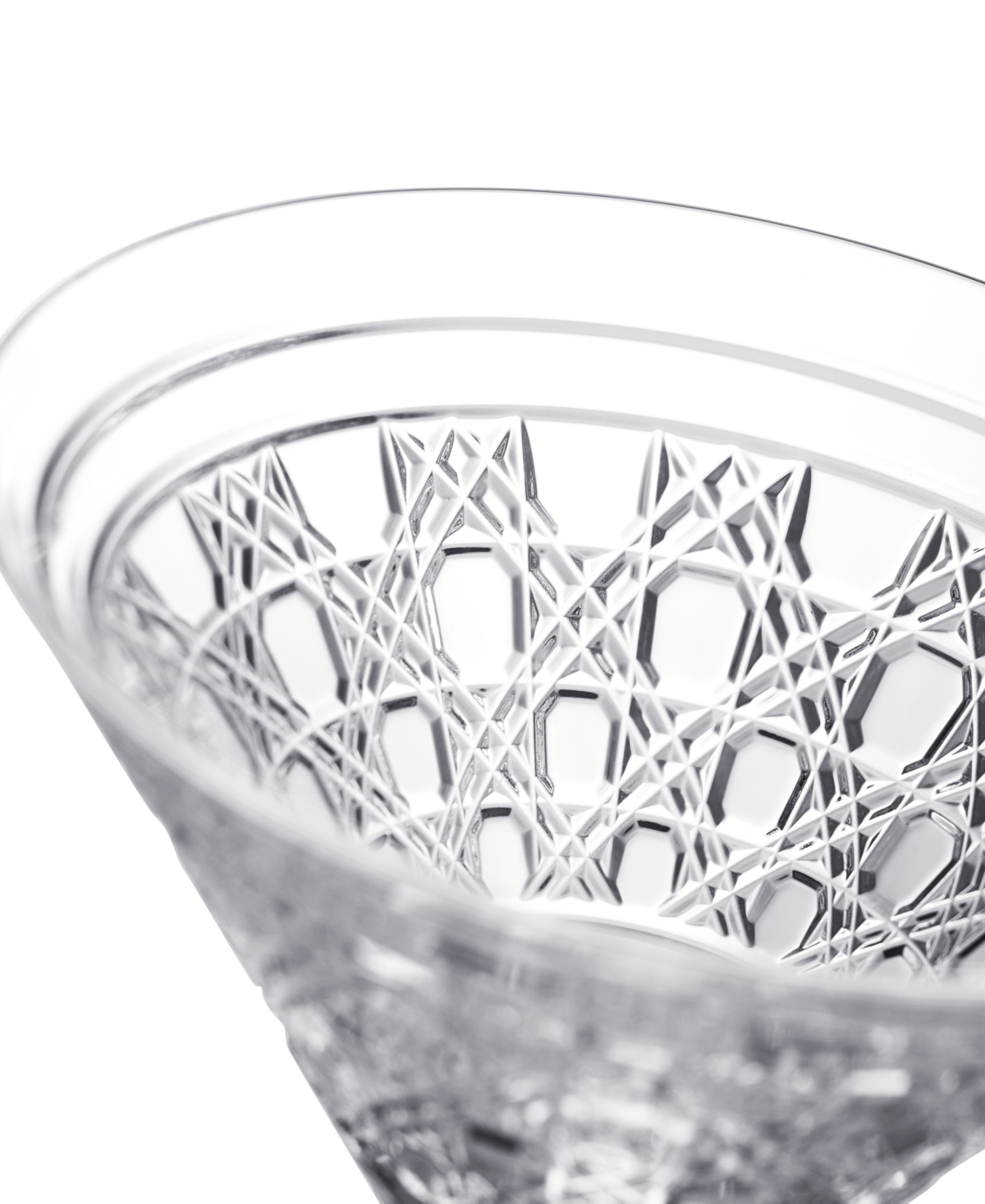 Waterford Opulence Set Of 2 Lead Crystal Martini Glasses In Transparent