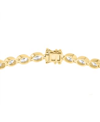 EFFY&reg; Lab Grown Diamond Oval Bezel Tennis Bracelet (4-7/8 ct. t.w.) in 14k Gold