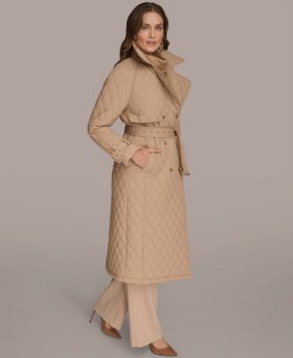 Women's Belted Maxi Quilted Coat