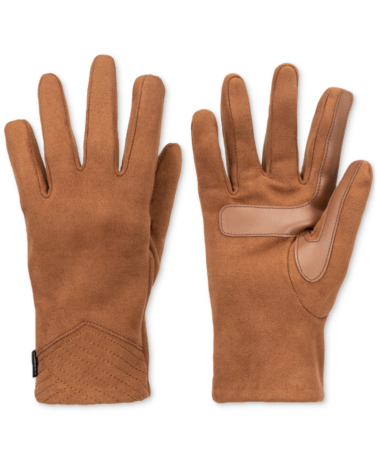 Isotoner Signature Women's Stretch Microsuede Gloves With Smardri And Smartouch In Brown