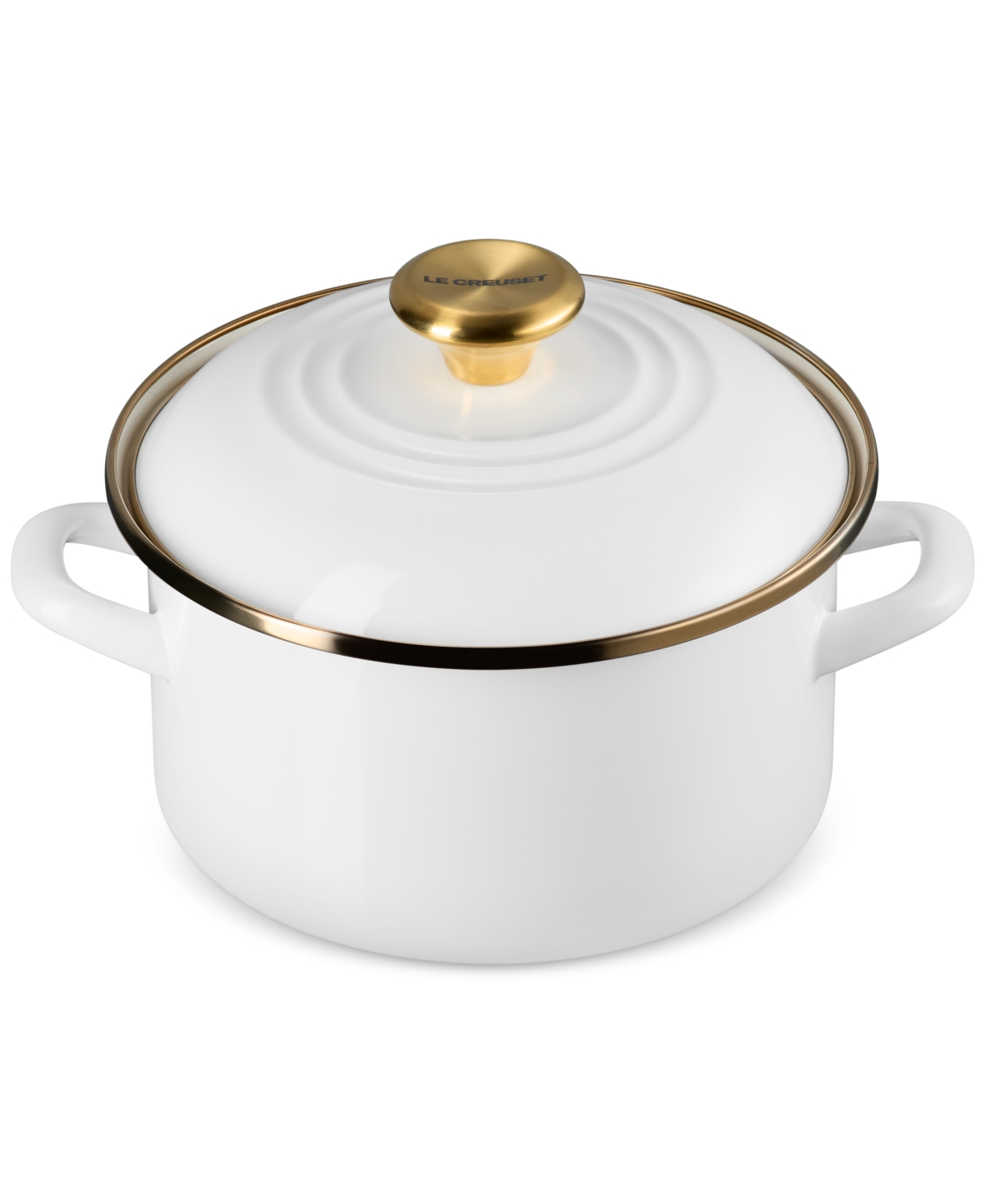 Le Creuset The Traditional Enameled Stainless Steel Petite Stockpot In White