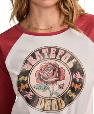 Women's Grateful Dead Rose Raglan Crewneck T-Shirt