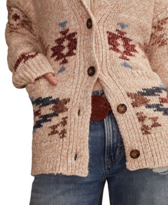 Women's Santa Fe Horse V-Neck Cardigan