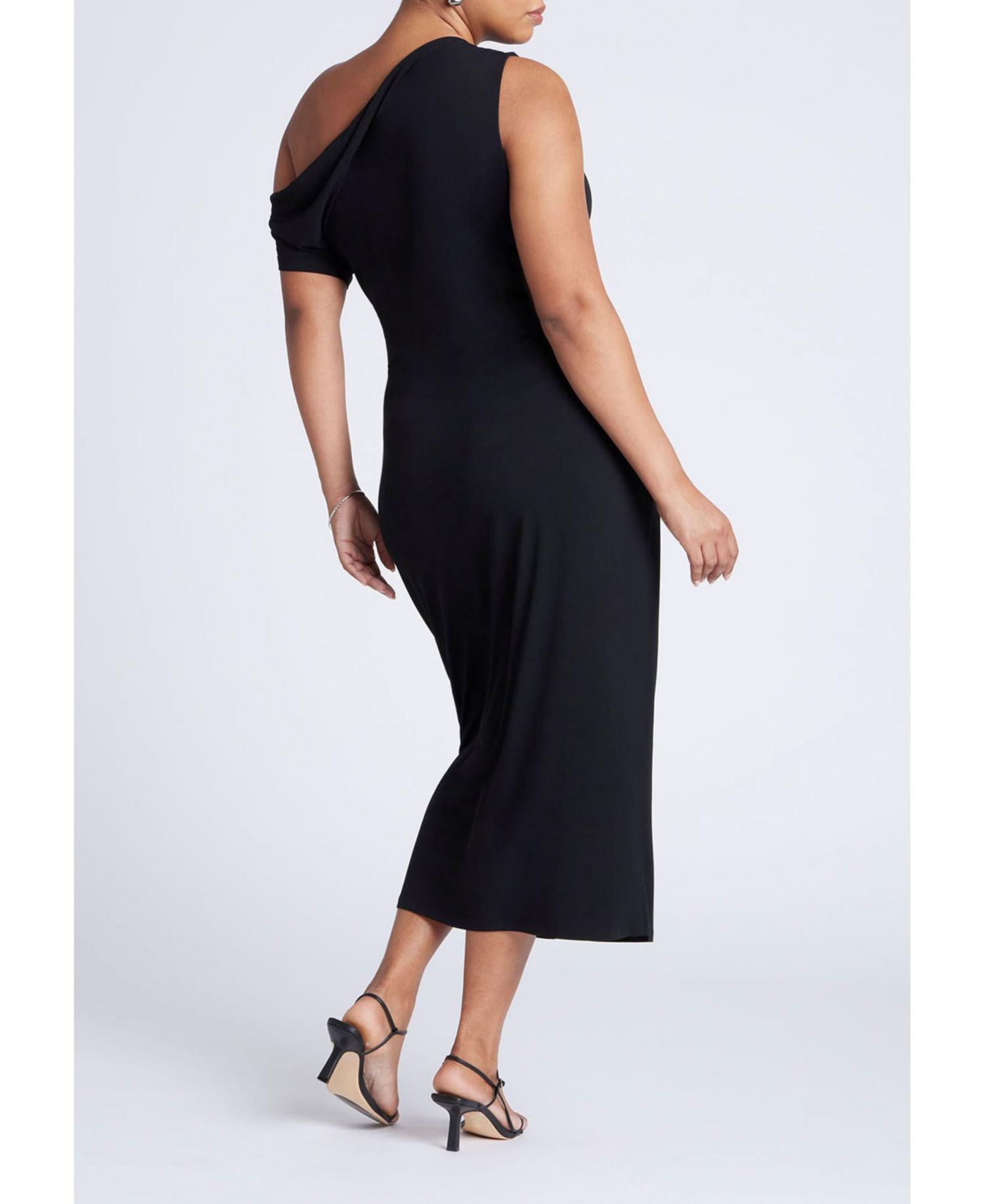 Women's Off The Shoulder Tie Front Midi Dress