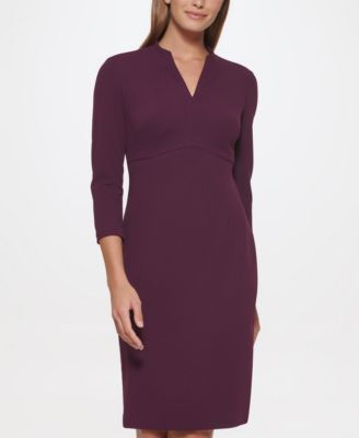Calvin Klein - Women's V-Neck Sheath Dress
