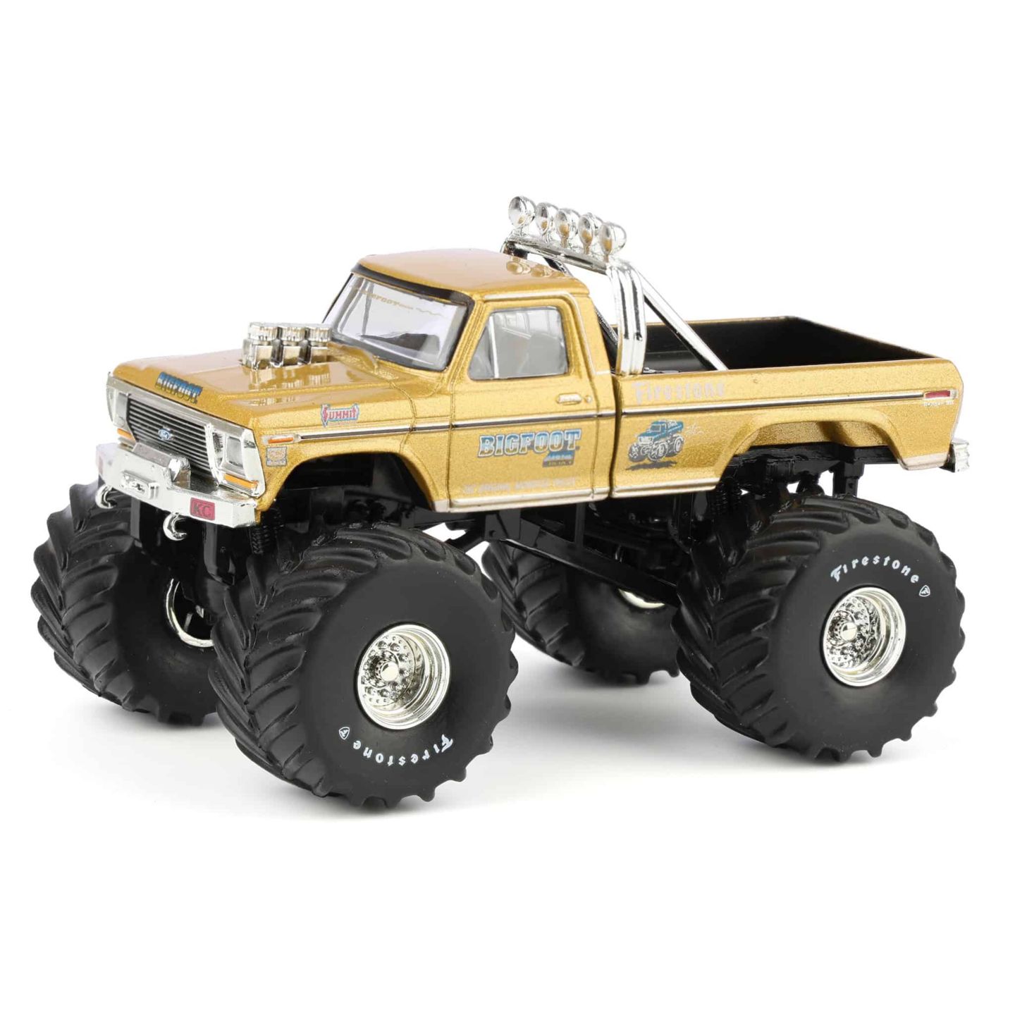Детская игрушка Greenlight Collectibles 1:64 Scale Bigfoot #1 Kings of Crunch Die-Cast Collectible Monster Truck Toy, цвет: Золотой — фото 1
