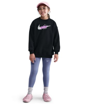 Nike - Big Girls Sportswear Club Fleece Oversized Crewneck Top
