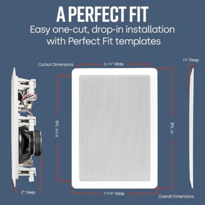 RC55i 2 Way In Wall Speakers - 4 Pack (White)