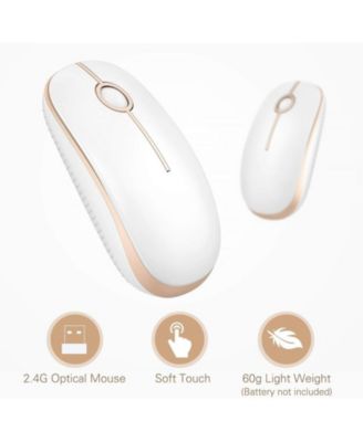 Wireless Mouse, 2.4G Slim Portable Computer Mouse with Nano Receiver Quiet Silent Optical Laptop Mouse for Notebook, PC