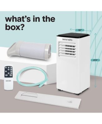 Single Duct Portable Air Conditioner and Heater - 8000 BTU Cooling Capacity (ASHRAE) (White and Black)