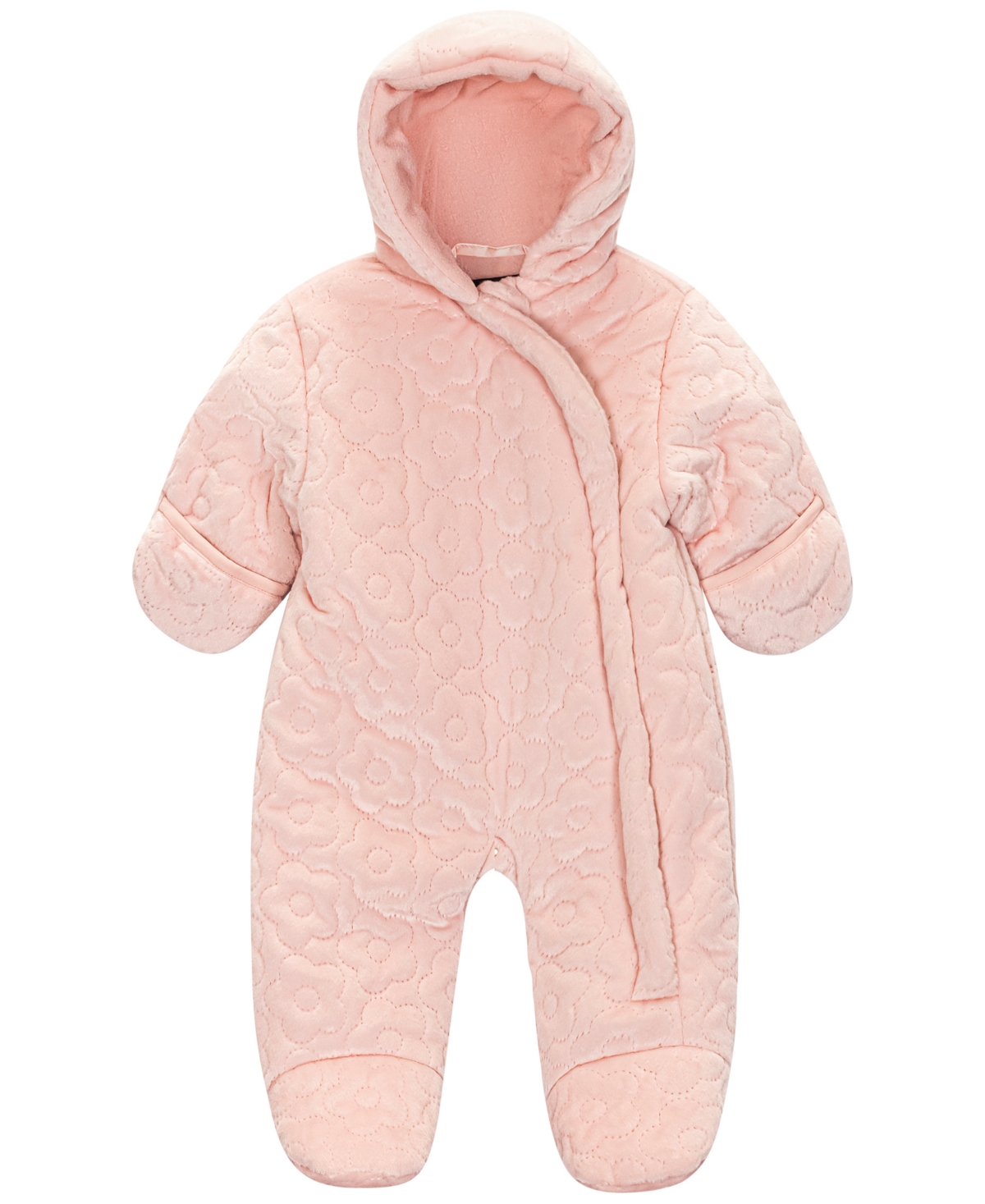 S Rothschild & Co Baby Girls Daisy Quilt Pram Snowsuit In White