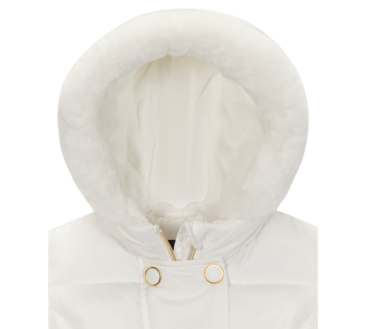 S Rothschild & Co Little Baby Double Breasted Puffer Jacket In White