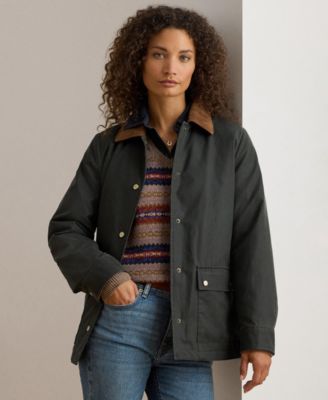 Women's Cord-Collar Waxed Jacket