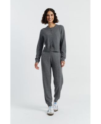 Women's Wool Cashmere Cuffed Joggers