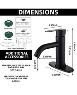 Single Hole Single-Handle Bathroom Faucet
