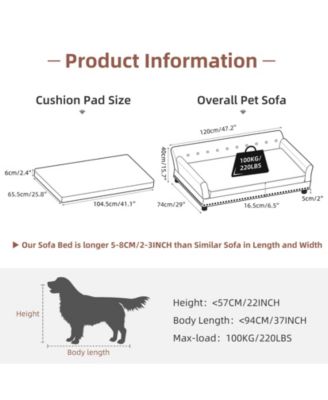 XL Spacious Pet Bed Dog Cat Sofa Couch Cushion Puppy Lounge Anti Scratch/Wear