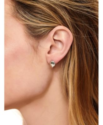 Dome Stud Earrings in Sterling Silver