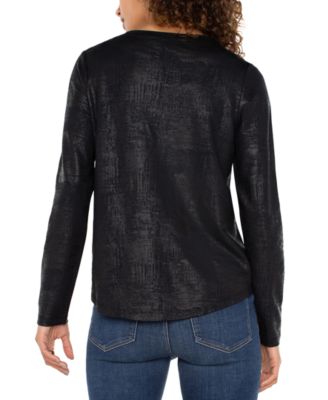 Petite Long Sleeve Knit Top