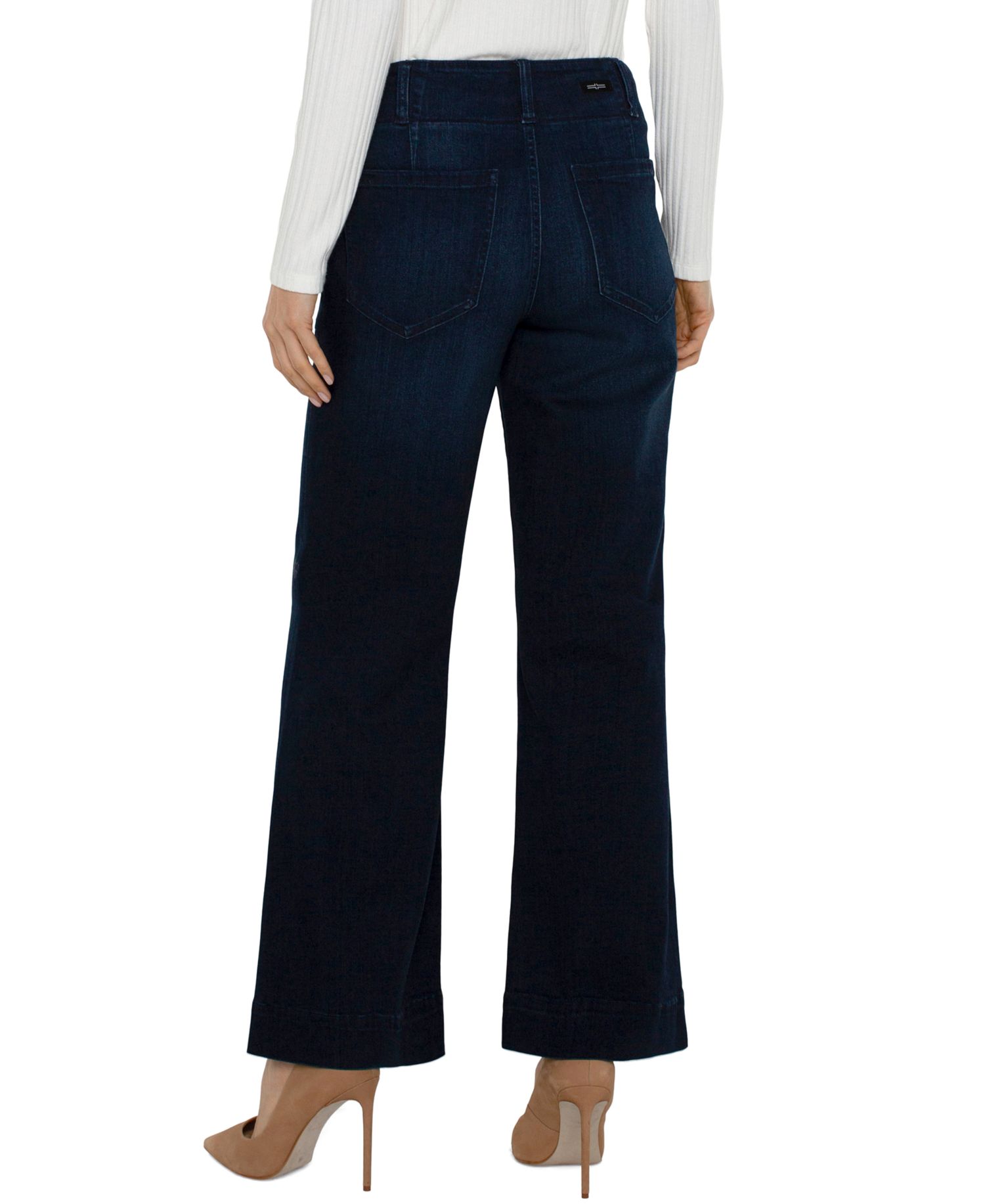 Petite Mid Rise Wide Leg Pants