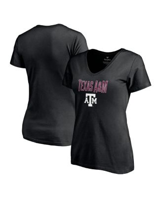 Fanatics - Women's Black Texas A M Aggies Team Lockup V-Neck T-Shirt