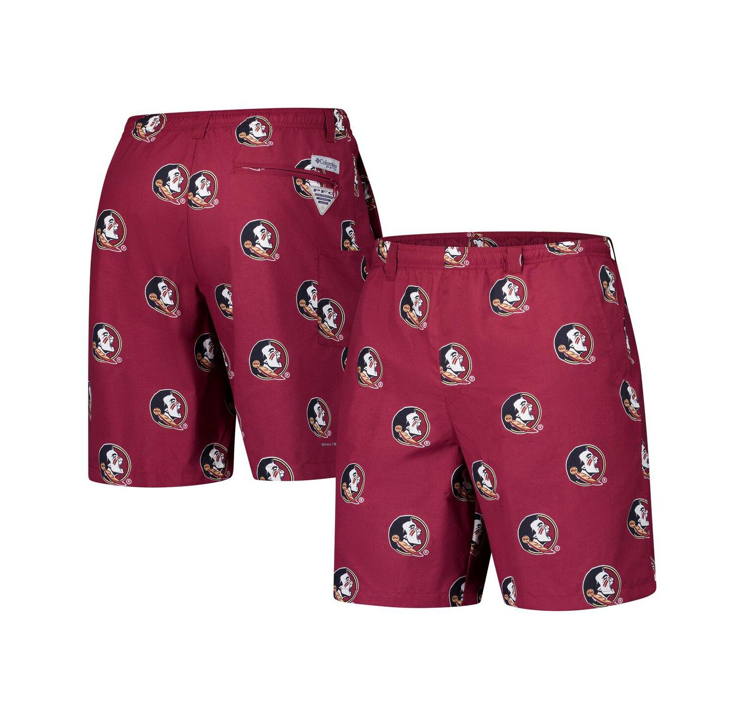 Men's Garnet Florida State Seminoles PFG Backcast III Omni-Shade Shorts
