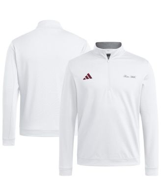 adidas - Men's White Texas A&M Aggies Elevated Quarter-Zip Jacket