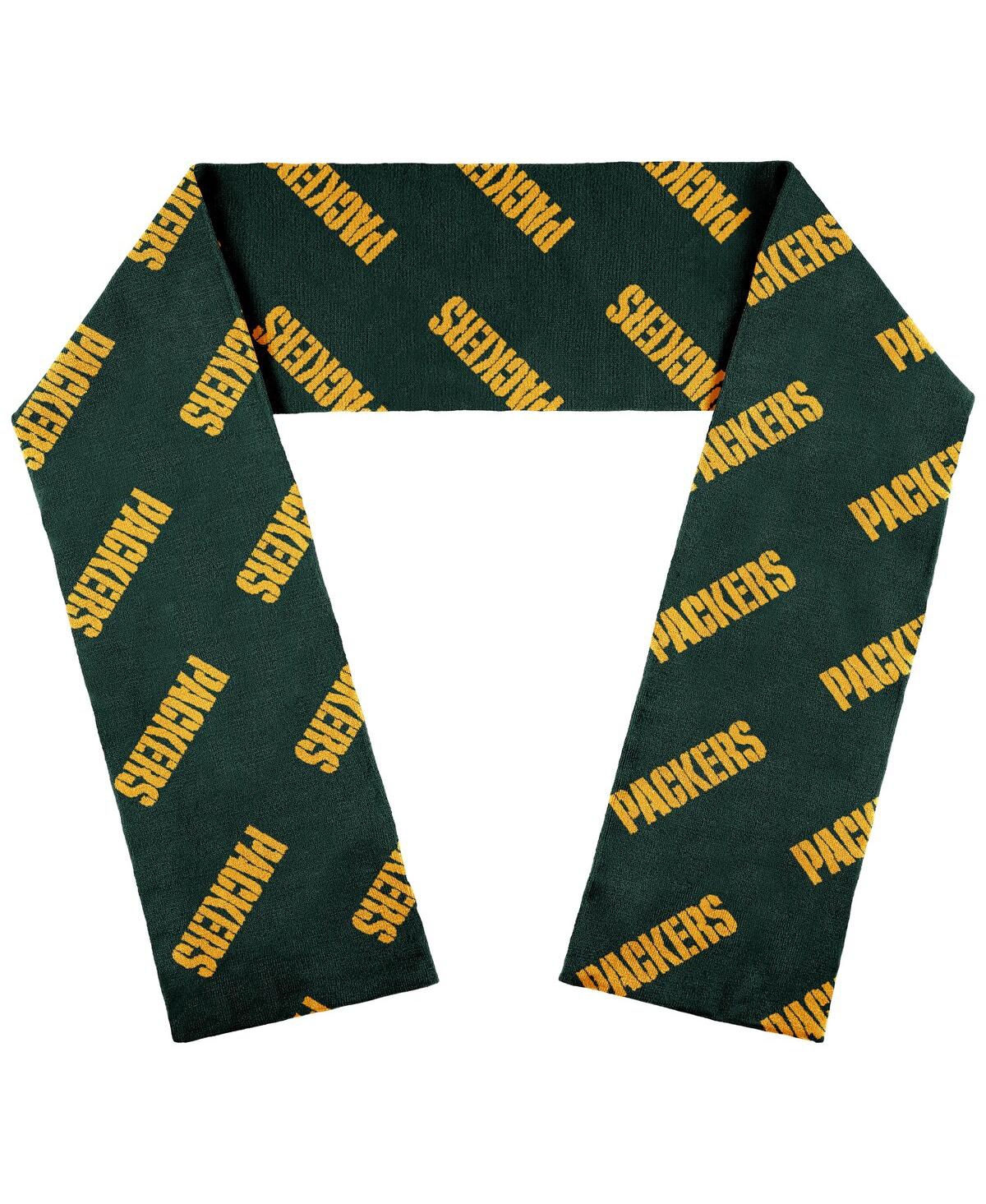 Wear By Erin Andrews Green Bay Packers Team Wordmark Scarf In Transparent