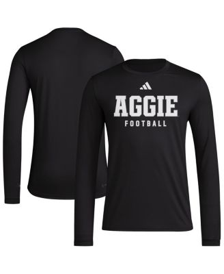 adidas - Men's Black Texas A&M Aggies Locker Practice Football Pre-Game Long Sleeve T-Shirt