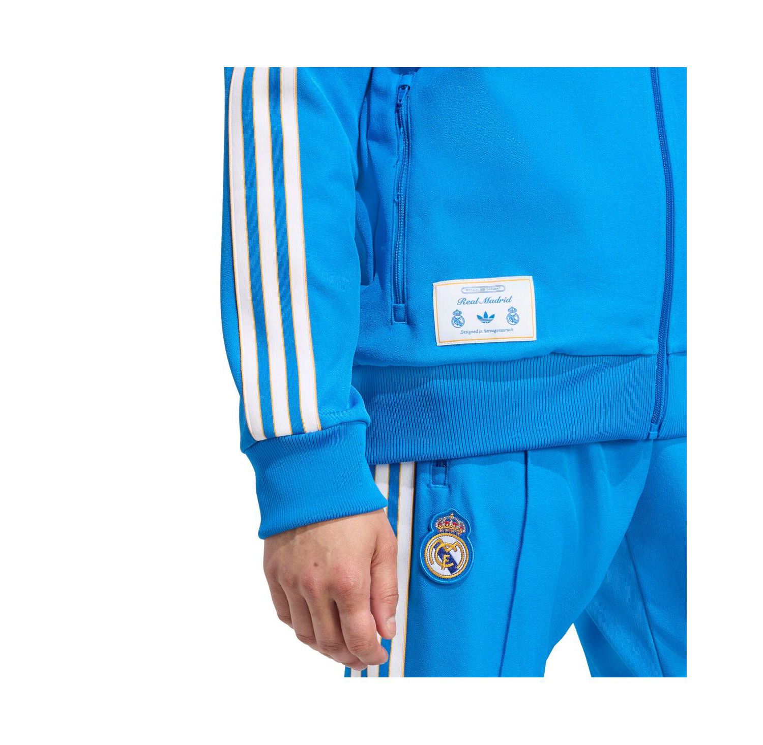 Men's Blue Real Madrid Terrace Icons Full-Zip Track Jacket