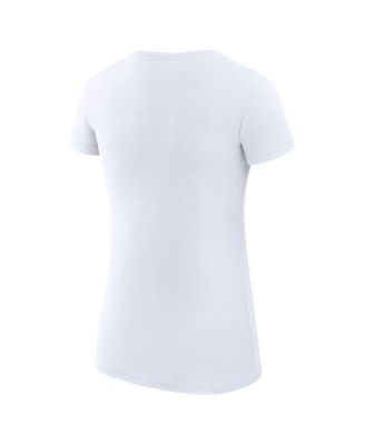 Women's White Los Angeles Dodgers Super-Slim Fit Lightweight Baseball Girls T-Shirt