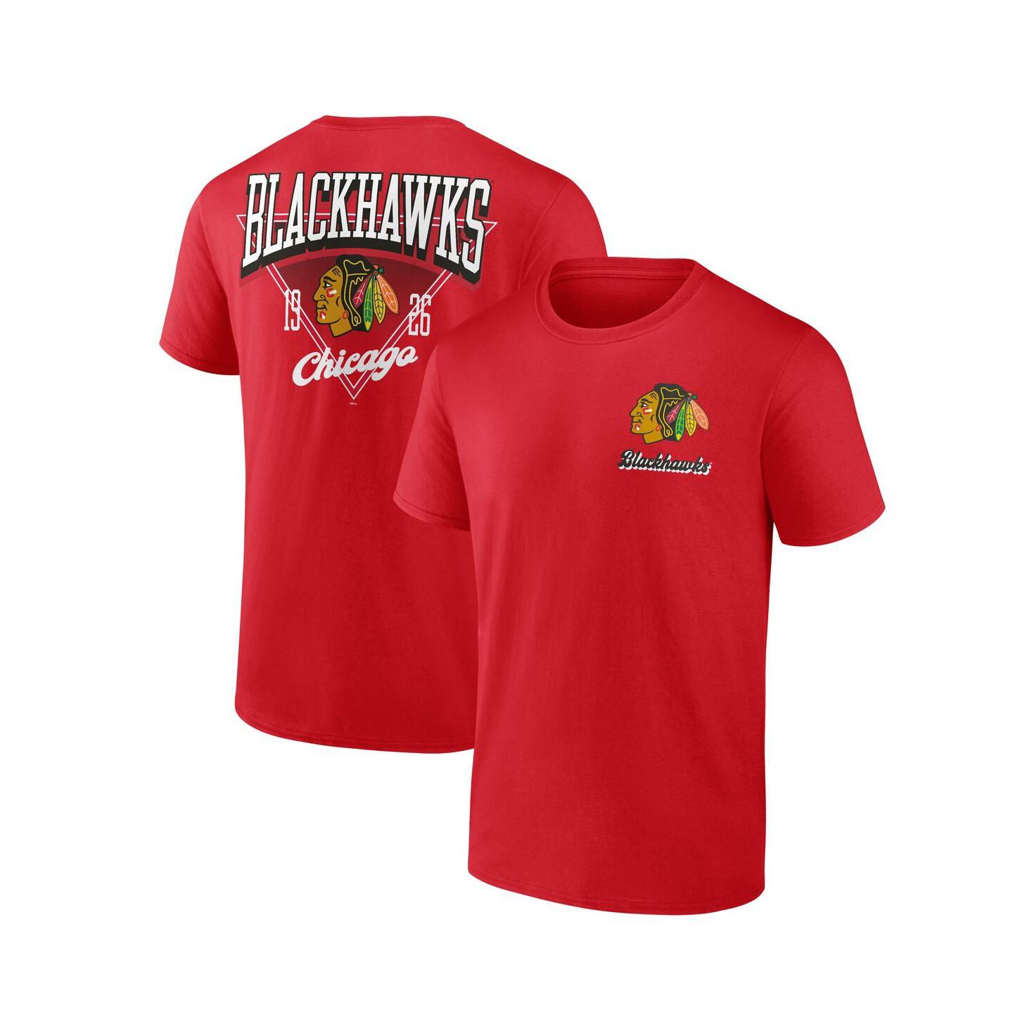 Мужская футболка Logo Athletic Red Chicago Blackhawks Never Over — фото 1