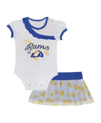 Outerstuff - Baby Boys and Girls Los Angeles Rams Love My Team Bodysuit Skirt Set