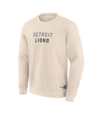 Men's Cream Detroit Lions Elements Future Ground Lettering Pullover Sweatshirt
