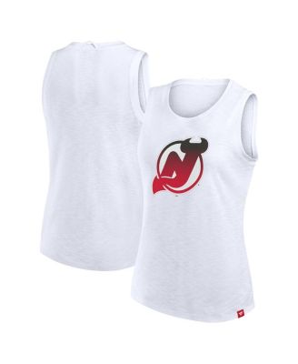 Fanatics - Women's White New Jersey Devils Slub Tank Top