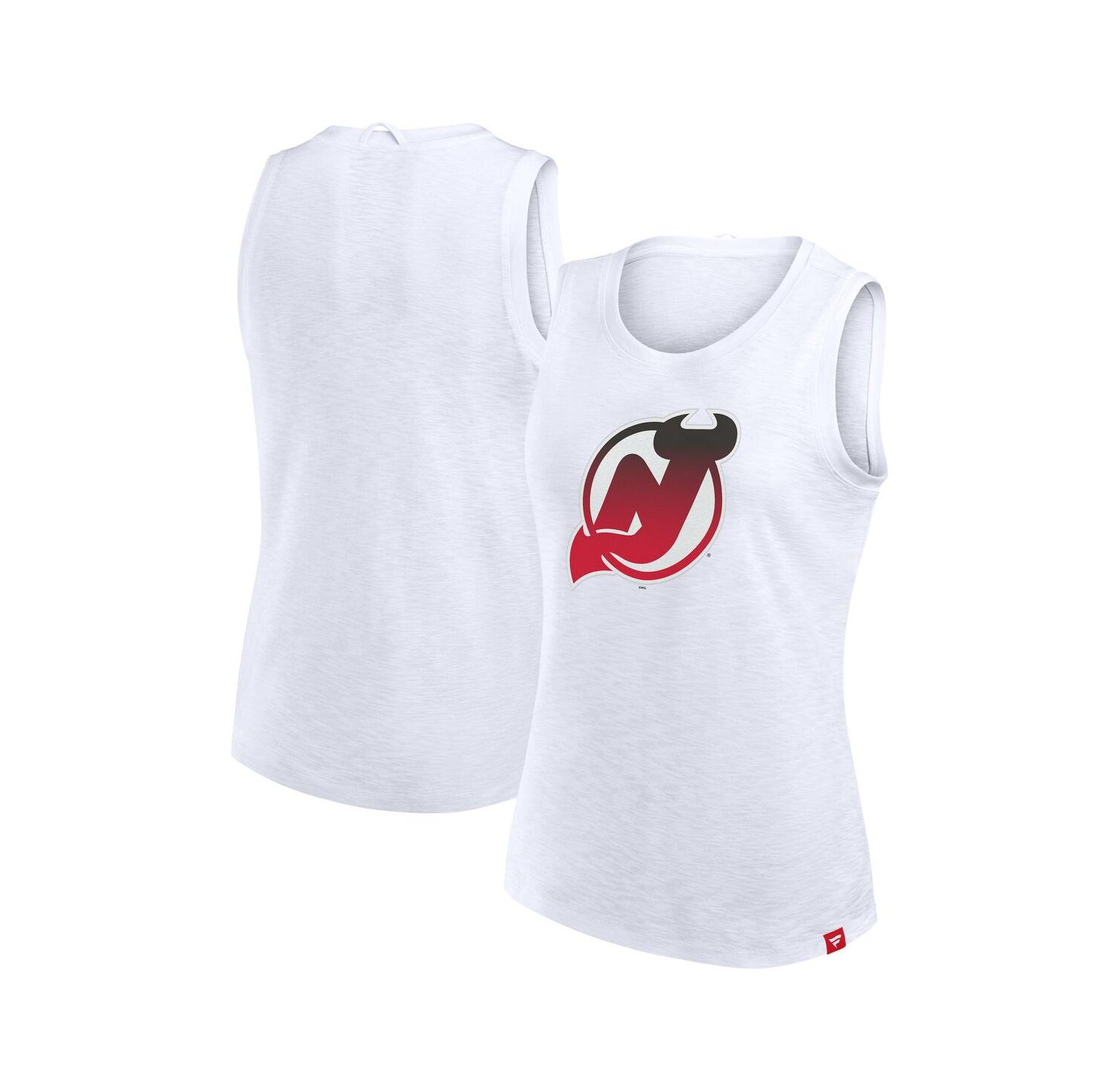 Women's White New Jersey Devils Slub Tank Top