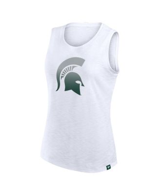 Women's White Michigan State Spartans Activate Slub Tank Top