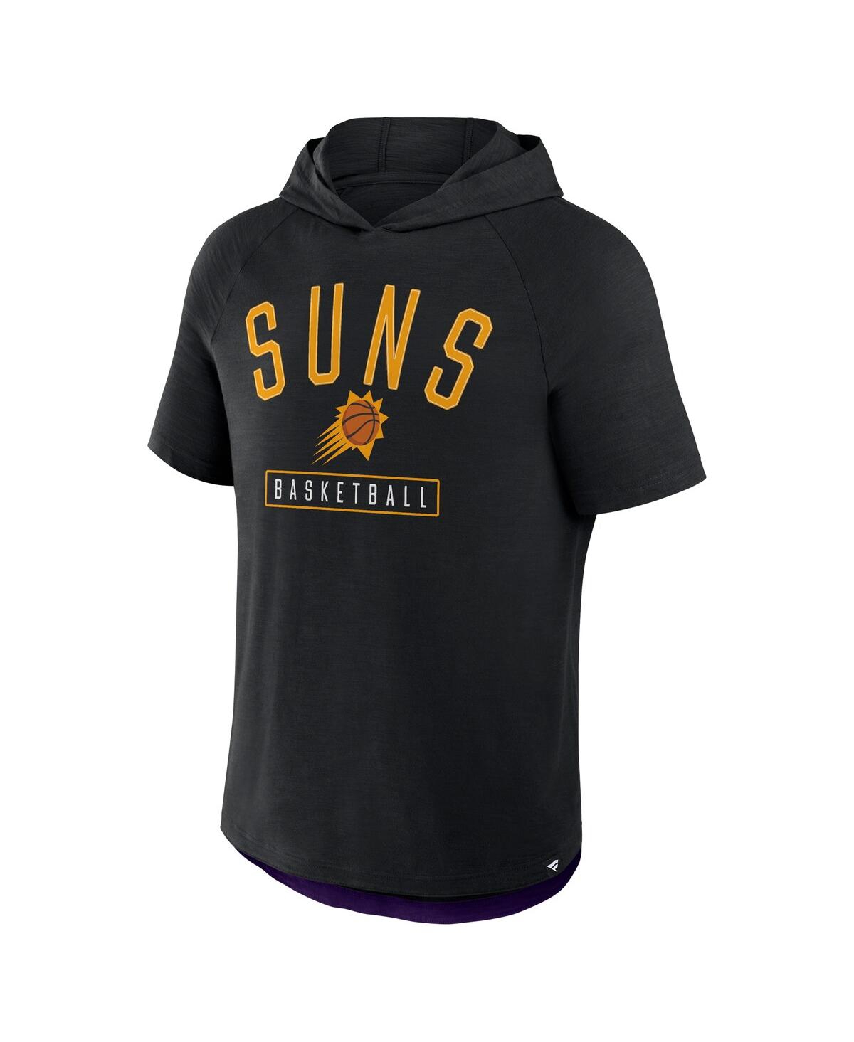 Fanatics Men's Black Phoenix Suns Pass Legend Raglan Hoodie T-shirt In Black