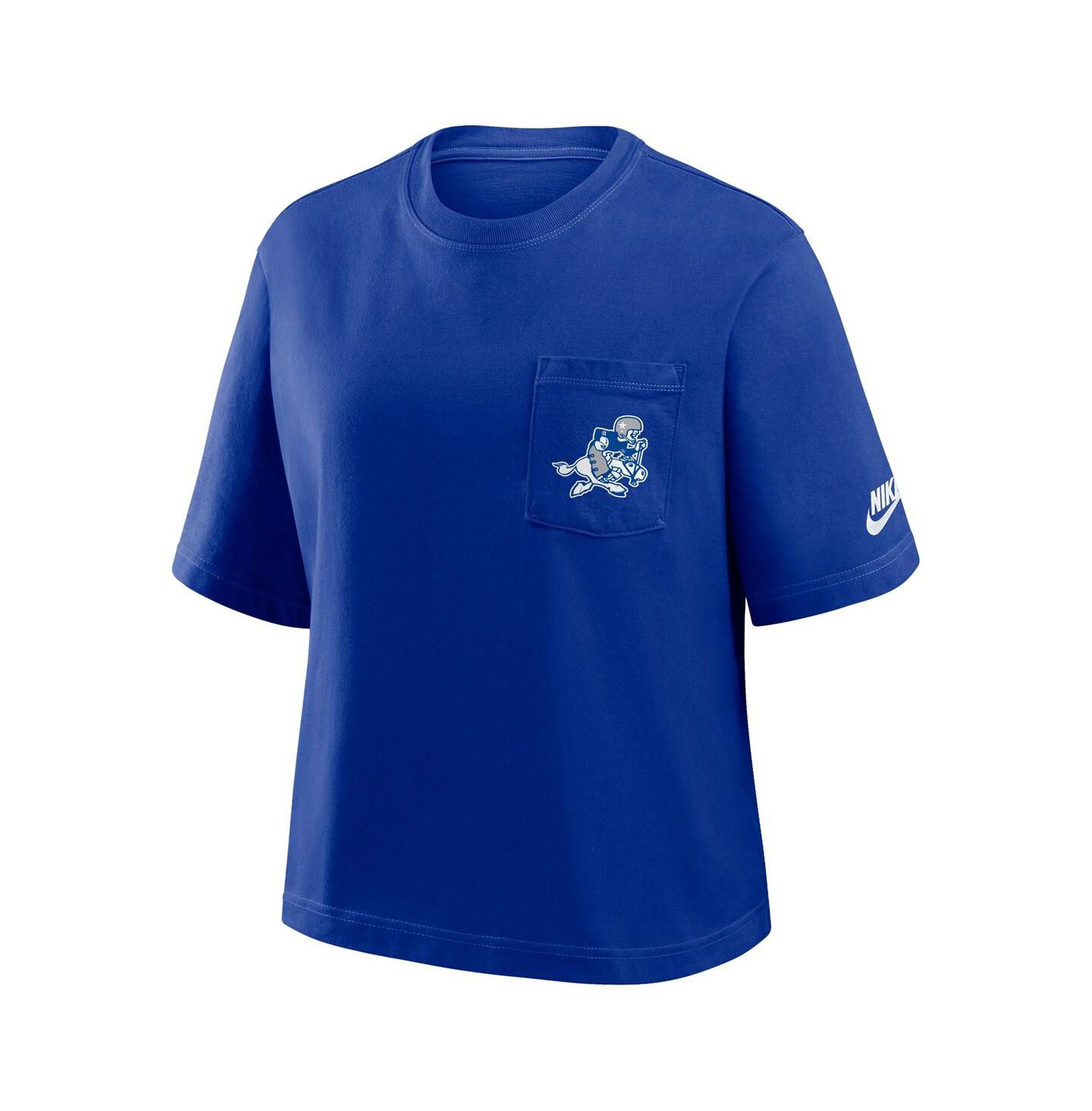 Женская футболка Nike Navy Dallas Cowboys Rewind Pocket Boxy — фото 2