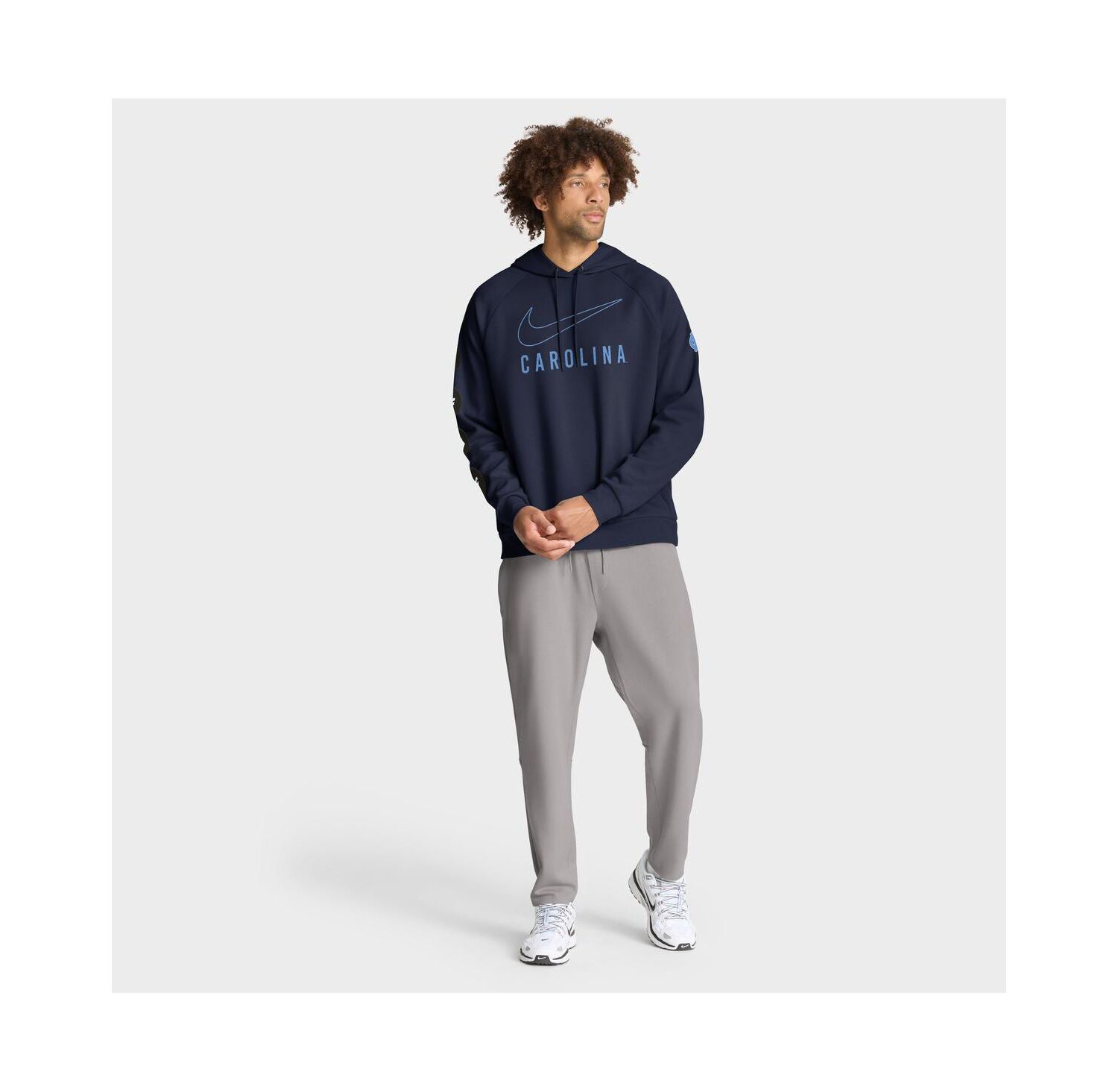Men's Navy North Carolina Tar Heels Premium Raglan Performance Pullover Hoodie