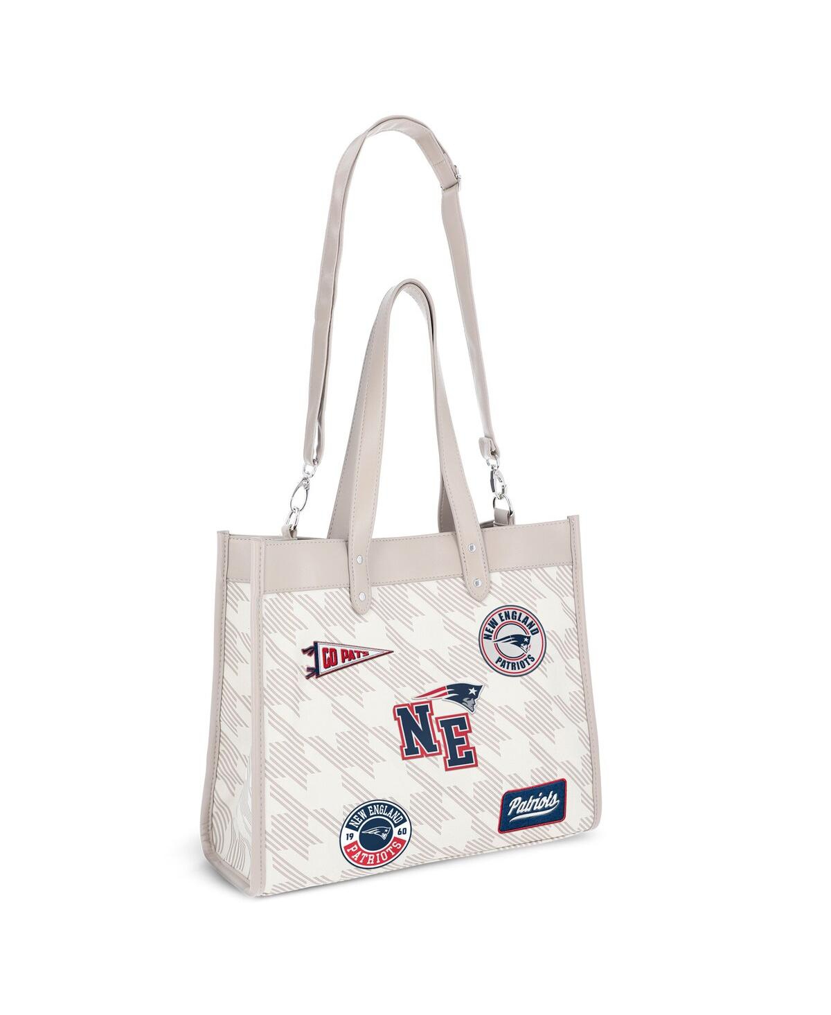 Wear By Erin Andrews New England Patriots Patch Printed Tote Bag In Transparent