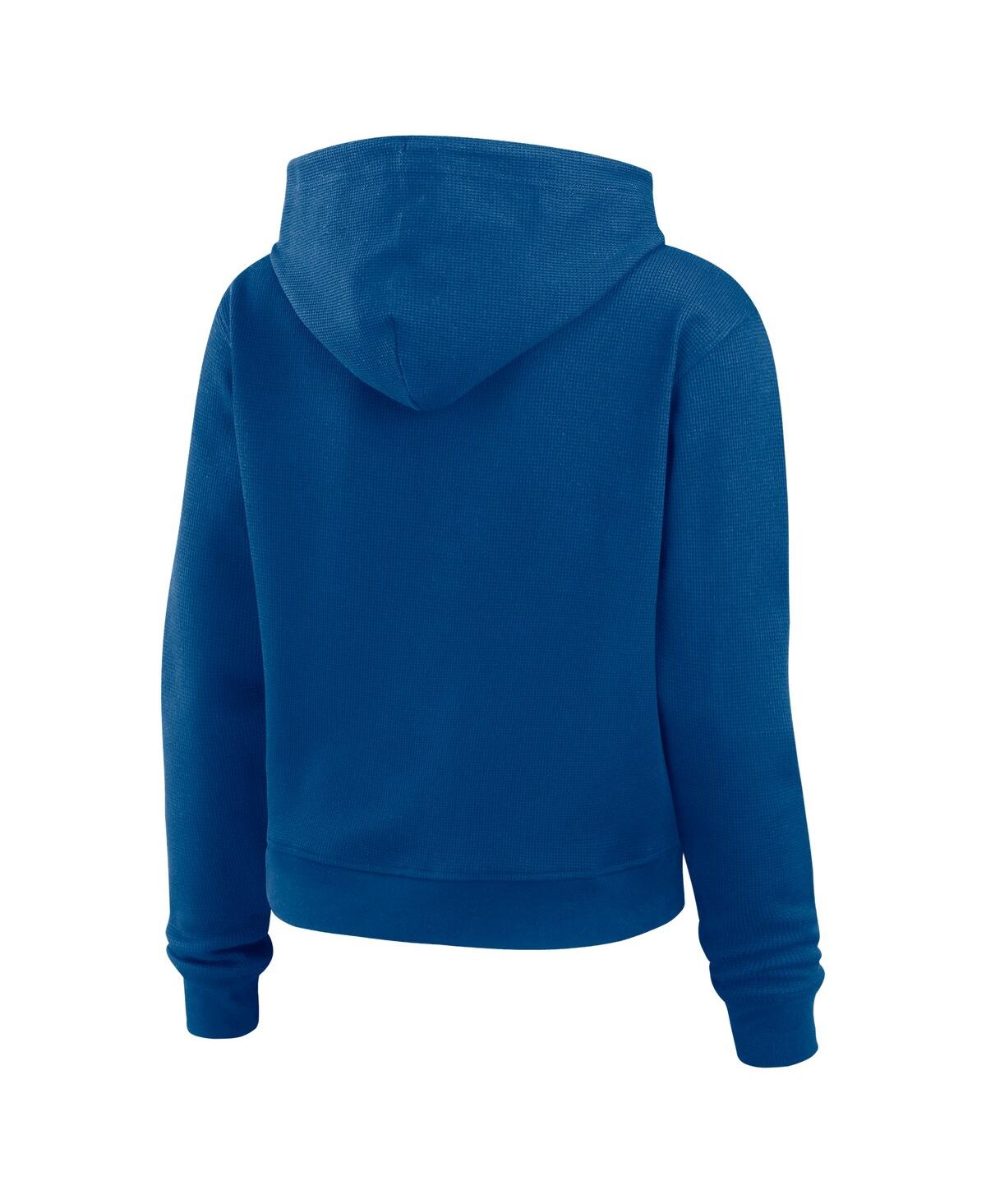 Wear By Erin Andrews Blue Indianapolis Colts Waffle Hoodie Pullover Top In Blue