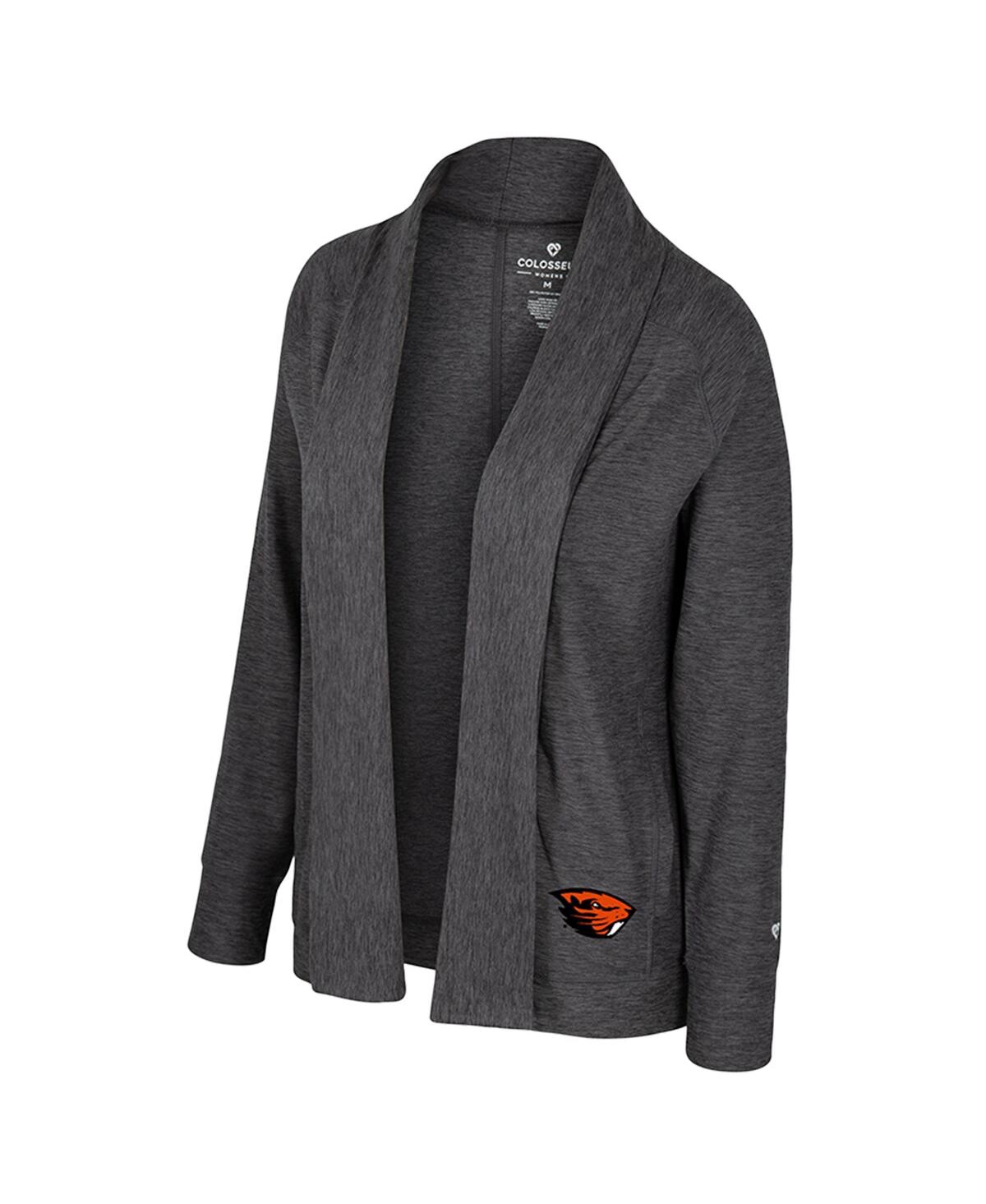 Colosseum Women's Charcoal Oregon State Beaversâ Dash Cardigan In Gray