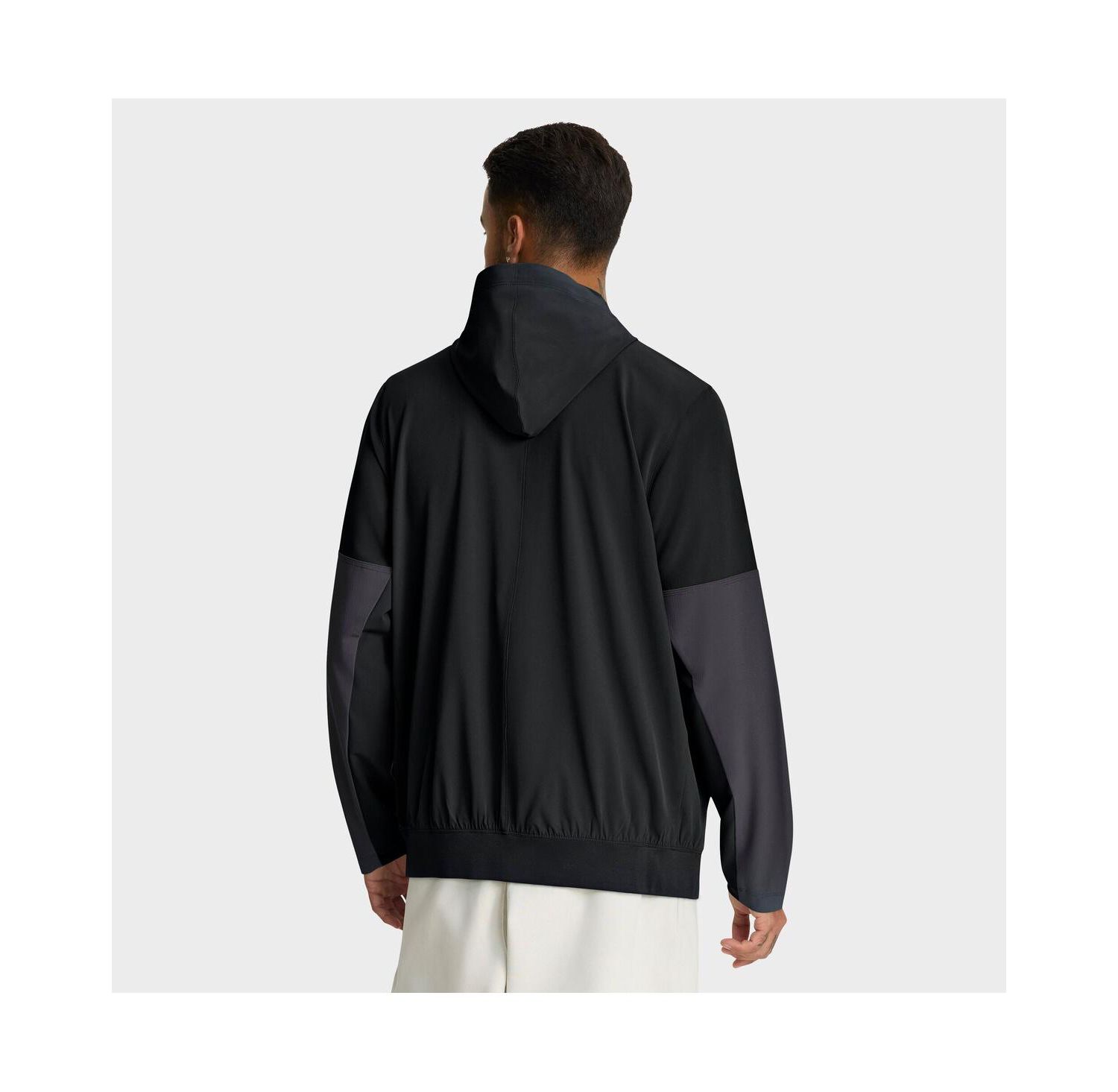 Men's Black Las Vegas Raiders Sideline Anorak Half-Zip Hoodie Jacket